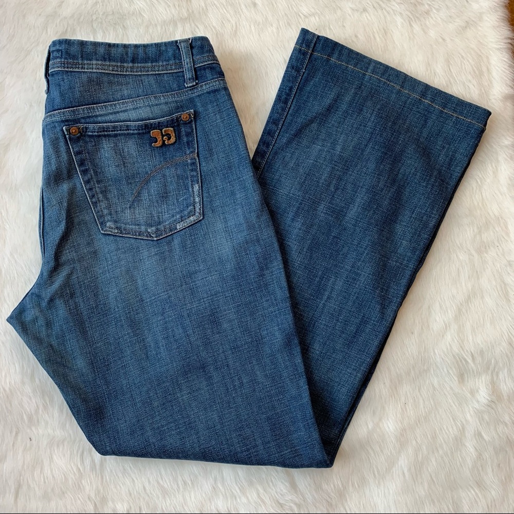 Womens 32 Joes Jeans The Muse Wide Leg Flare Medium Wash Stretch Inseam 32"